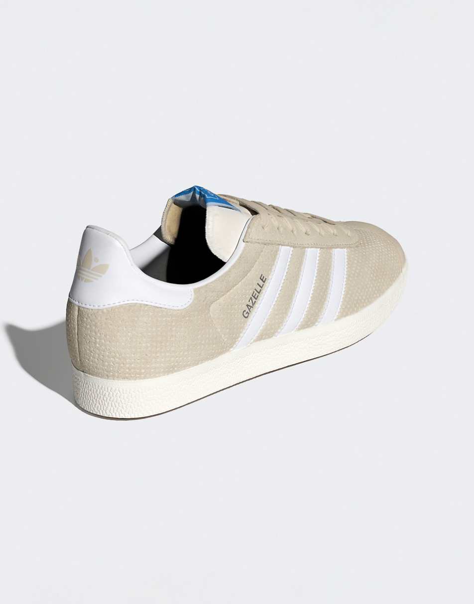 adidas Originals Gazelle sneakers in beige and white