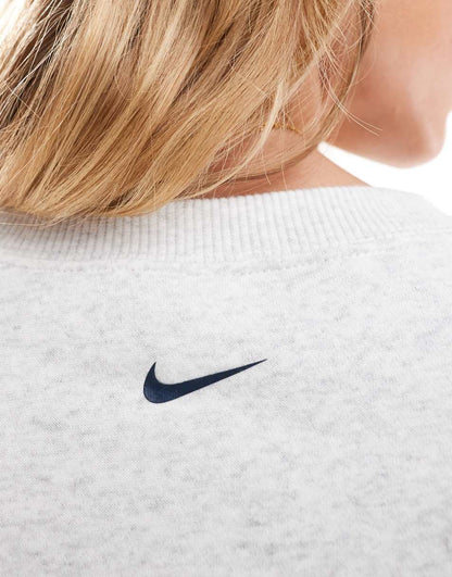 Nike Phoenix fleece sportswear logo over-oversized sweatshirt in gray
