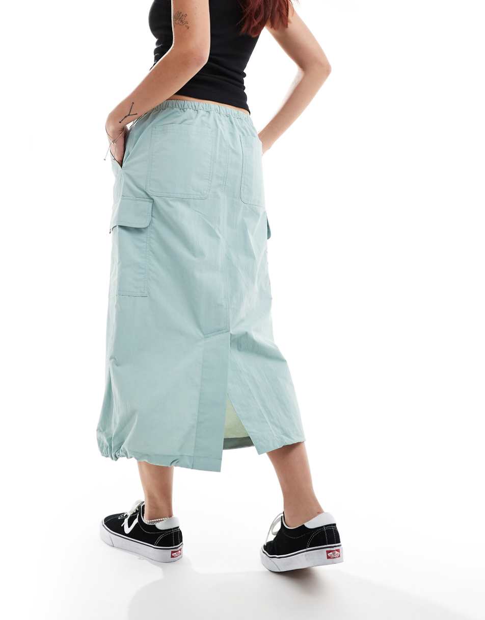 Vans riley parachute cargo skirt in blue