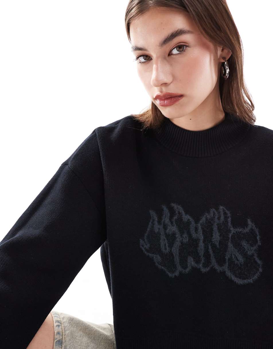 Vans Cammile graphic sweatshirt in black