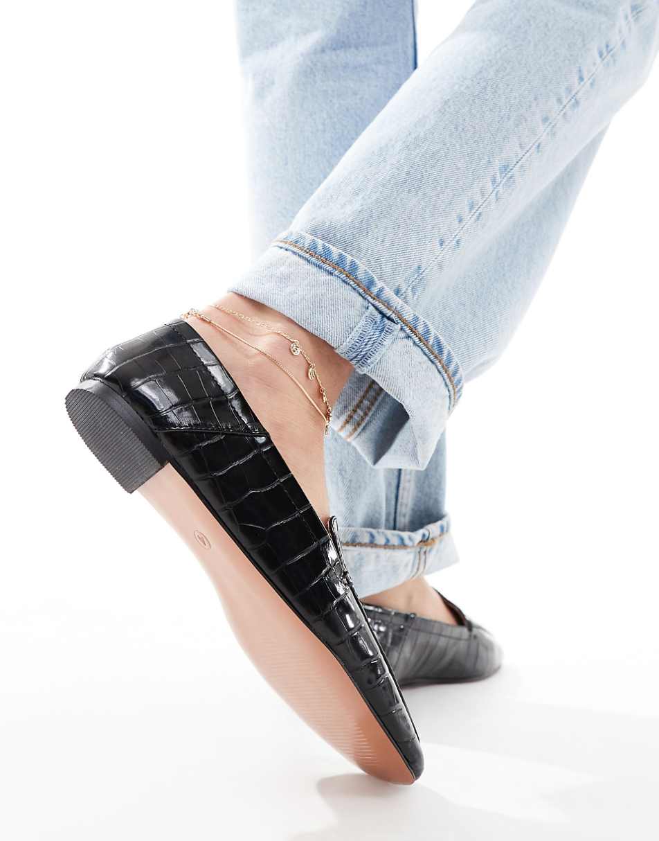 ASOS DESIGN Modern slim loafer in black