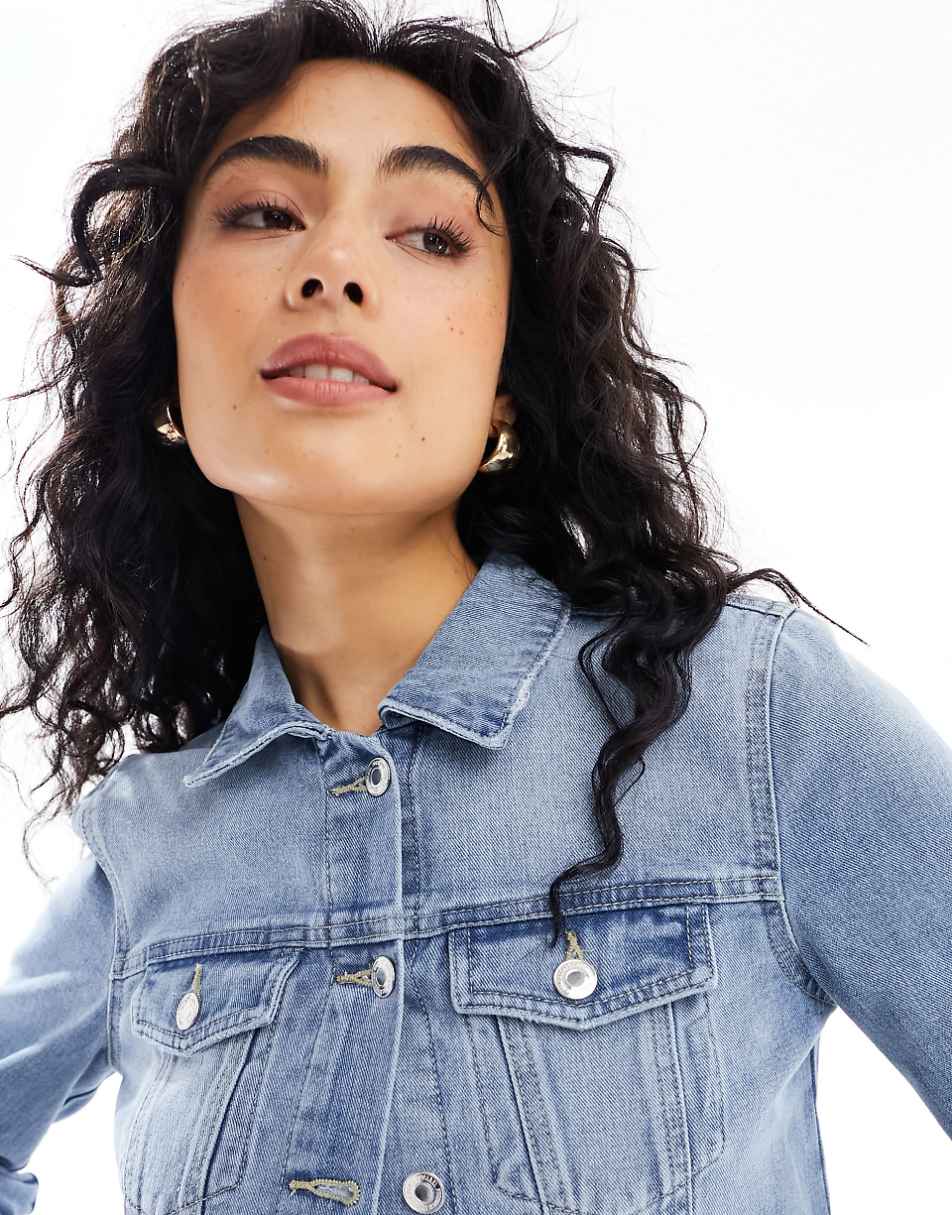 Vero Moda denim jacket in light blue wash