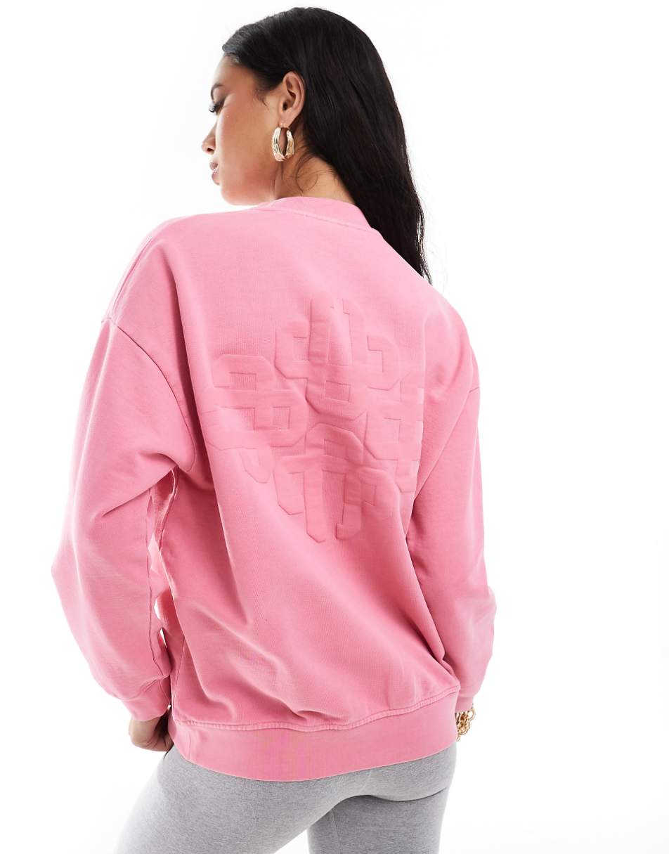 The Couture Club washed emblem sweatshirt in pink - part of a set