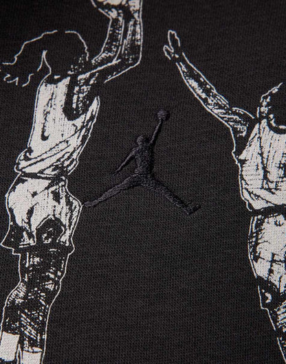 Jordan Brooklyn fleece all-over print hoodie in black