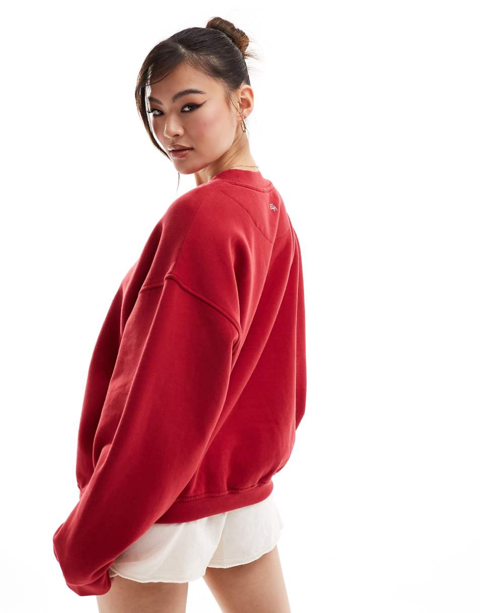 4th & Reckless Avenue lounge sweatshirt in cherry red