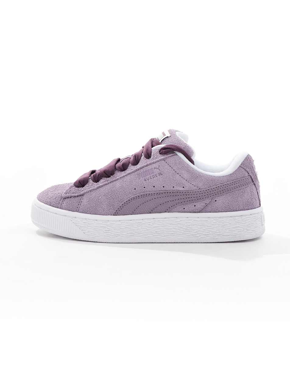 PUMA Suede XL sneakers in purple and white