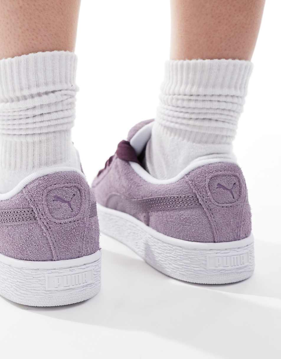 PUMA Suede XL sneakers in purple and white