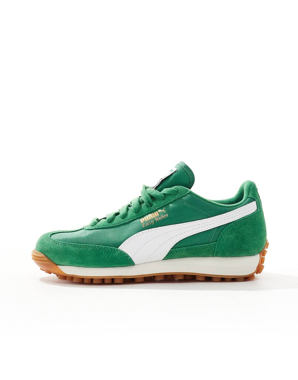 PUMA Easy Rider Vintage sneakers in green and white