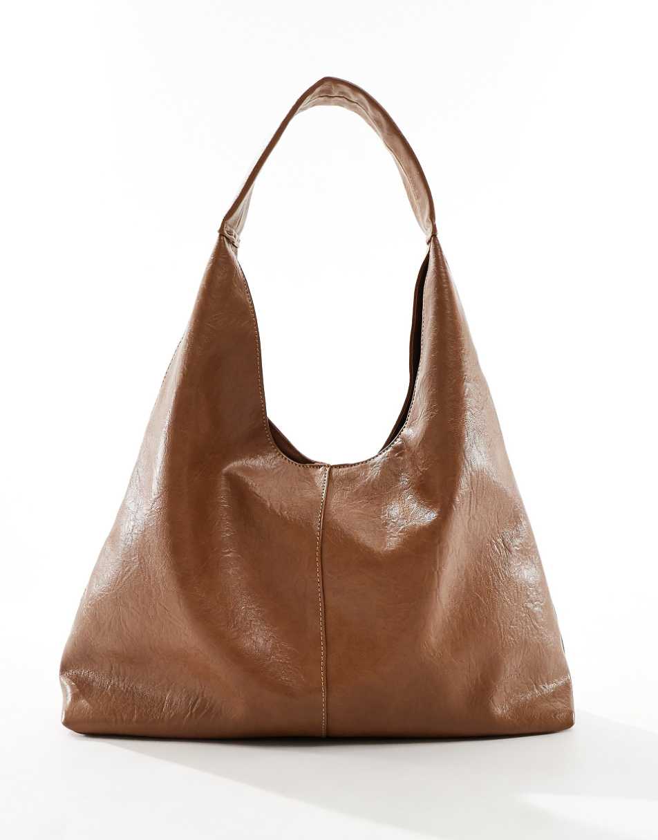 ASOS DESIGN large scoop tote bag in brown