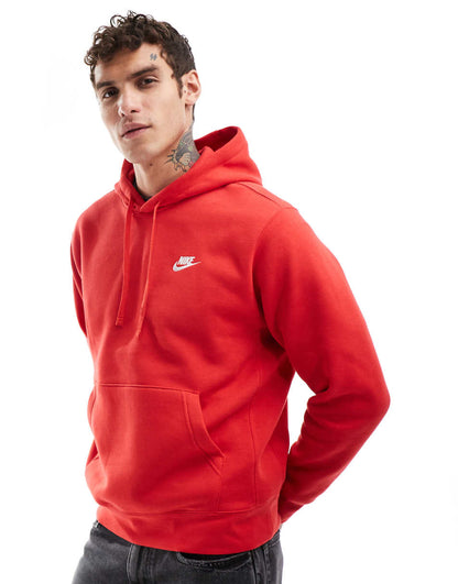 Nike Club unisex hoodie in red