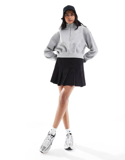 Nike Phoenix Fleece half zip sweatshirt in gray