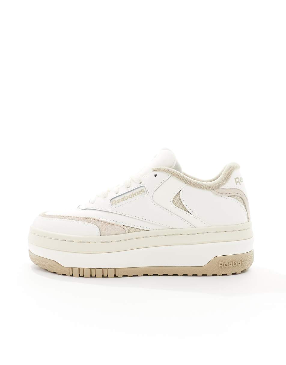 Reebok Club C Extra sneakers in white and beige