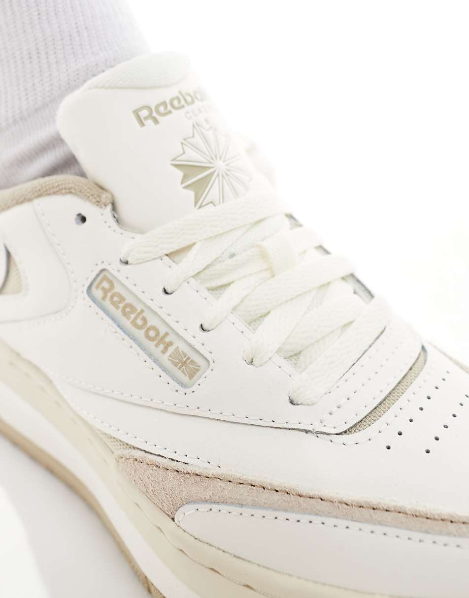 Reebok Club C Extra sneakers in white and beige