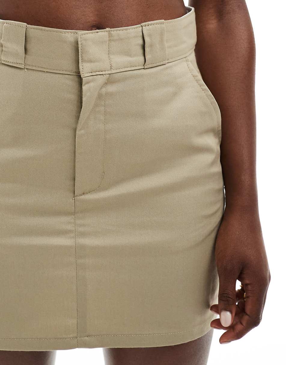 Dickies work mini skirt in sand