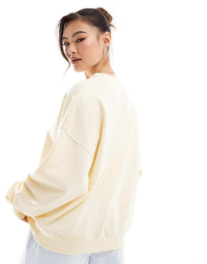 Kaiia athletic logo sweatshirt in lemon