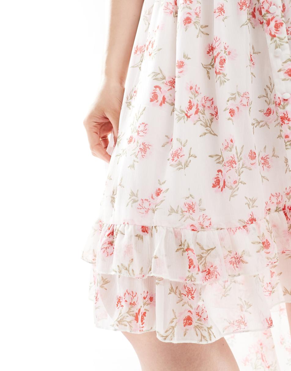 Yours floaty dress in soft floral