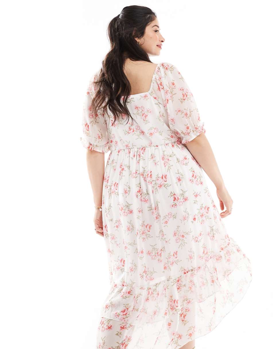 Yours floaty dress in soft floral