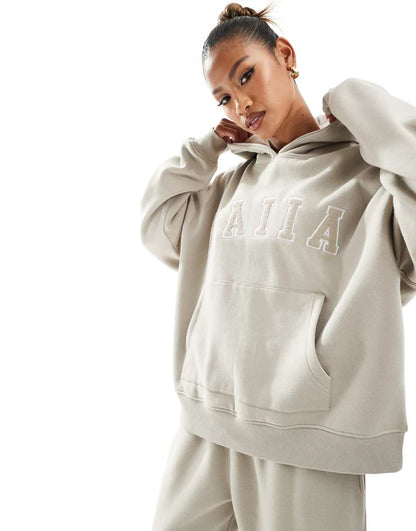 Kaiia logo oversized hoodie in stone - part of a set