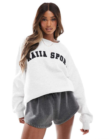 Kaiia logo sweatshirt in light gray