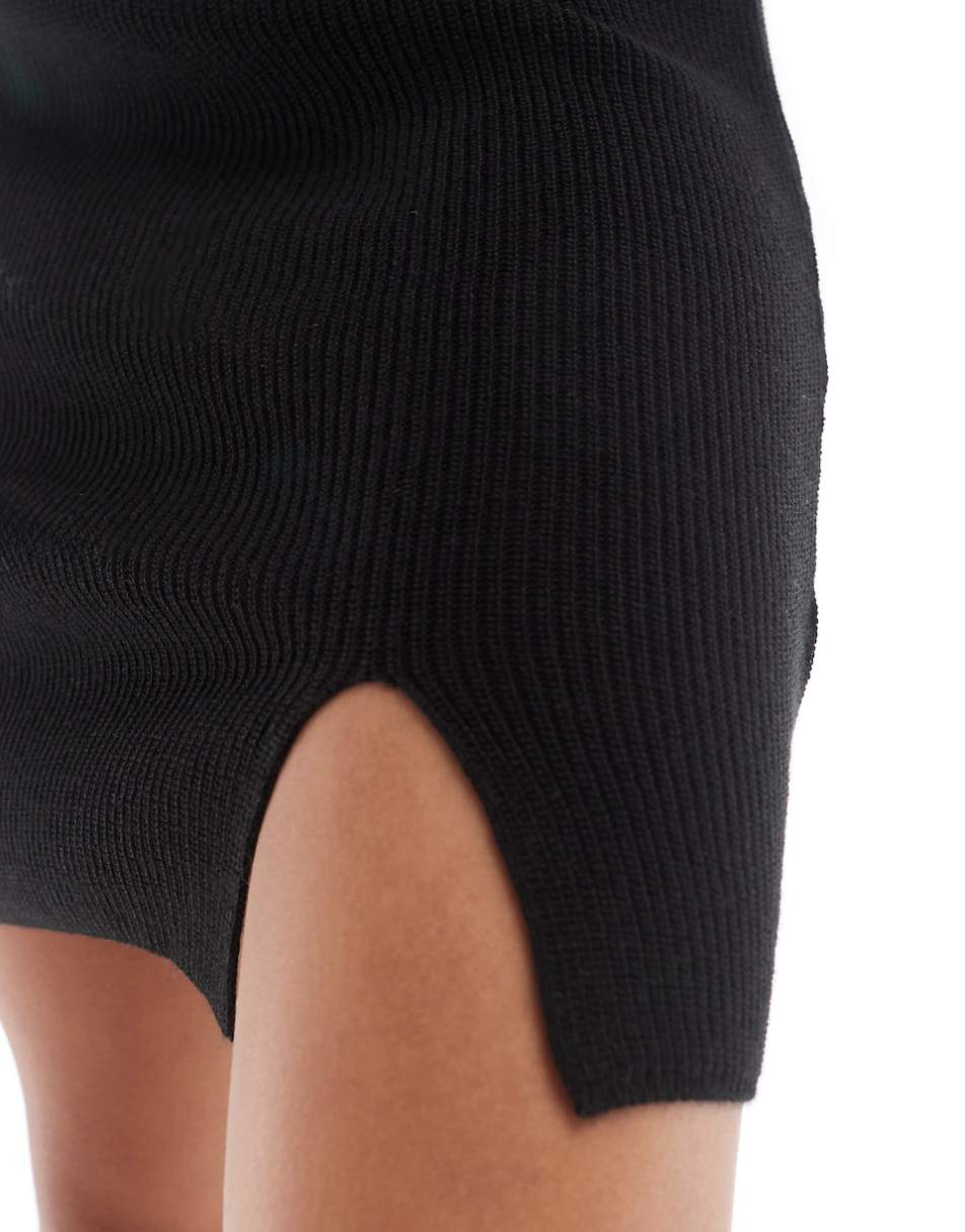 ASOS DESIGN knit mini skirt in black - part of a set