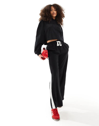 Good For Nothing cropped hoodie in black