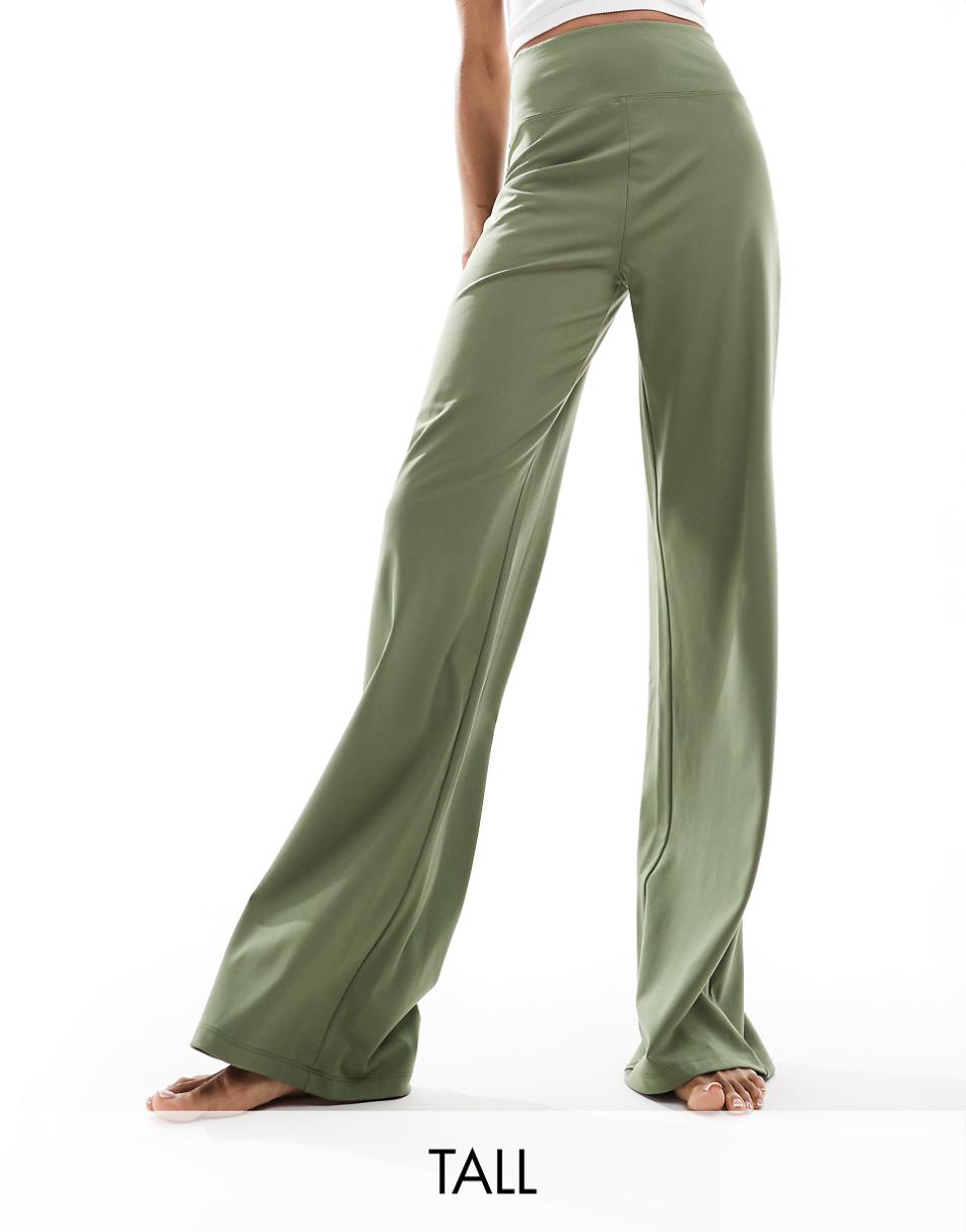 ASOS 4505 Tall Icon soft touch wide leg dance pants in sage