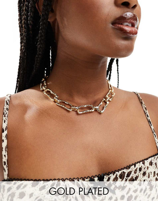 8 Other Reasons chunky chain necklace in gold plated