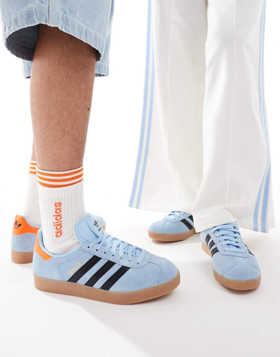 adidas Originals Gazelle sneakers in blue and black