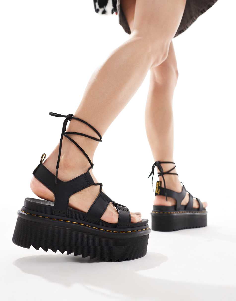 Dr Martens Nartilla quad sandals in black