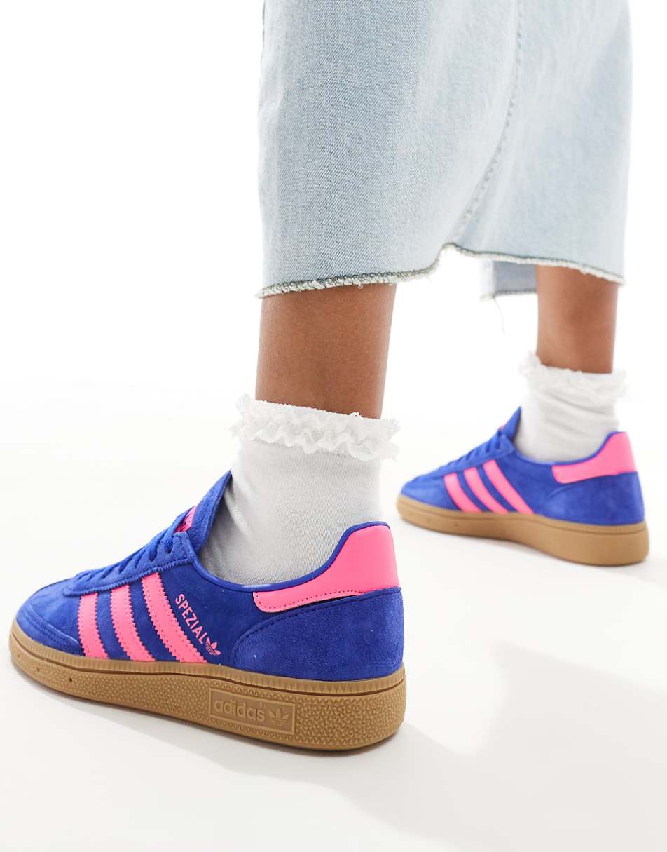 adidas Originals Handball Spezial sneakers in blue and pink