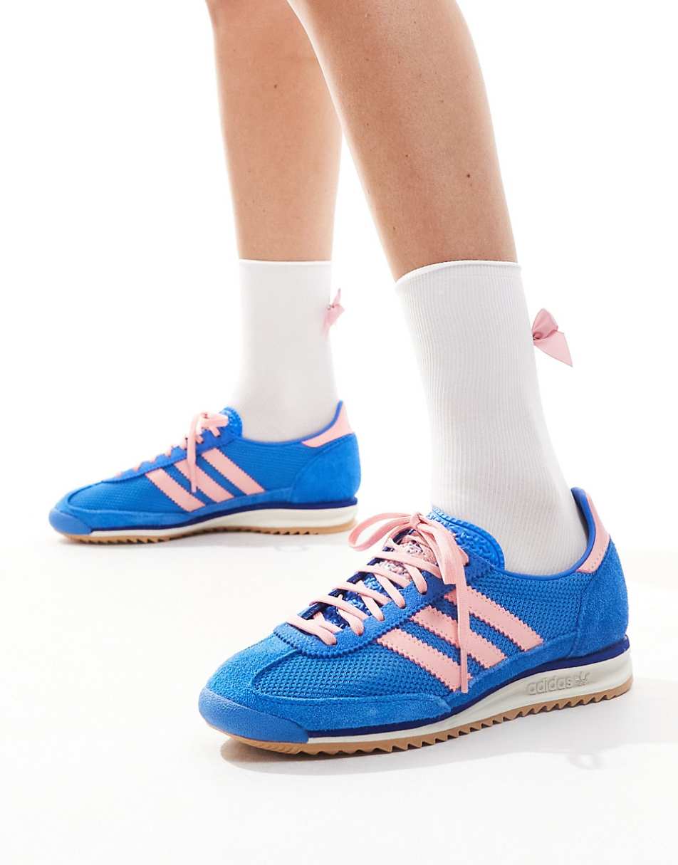 adidas Originals SL 72 OG sneakers in blue and pink