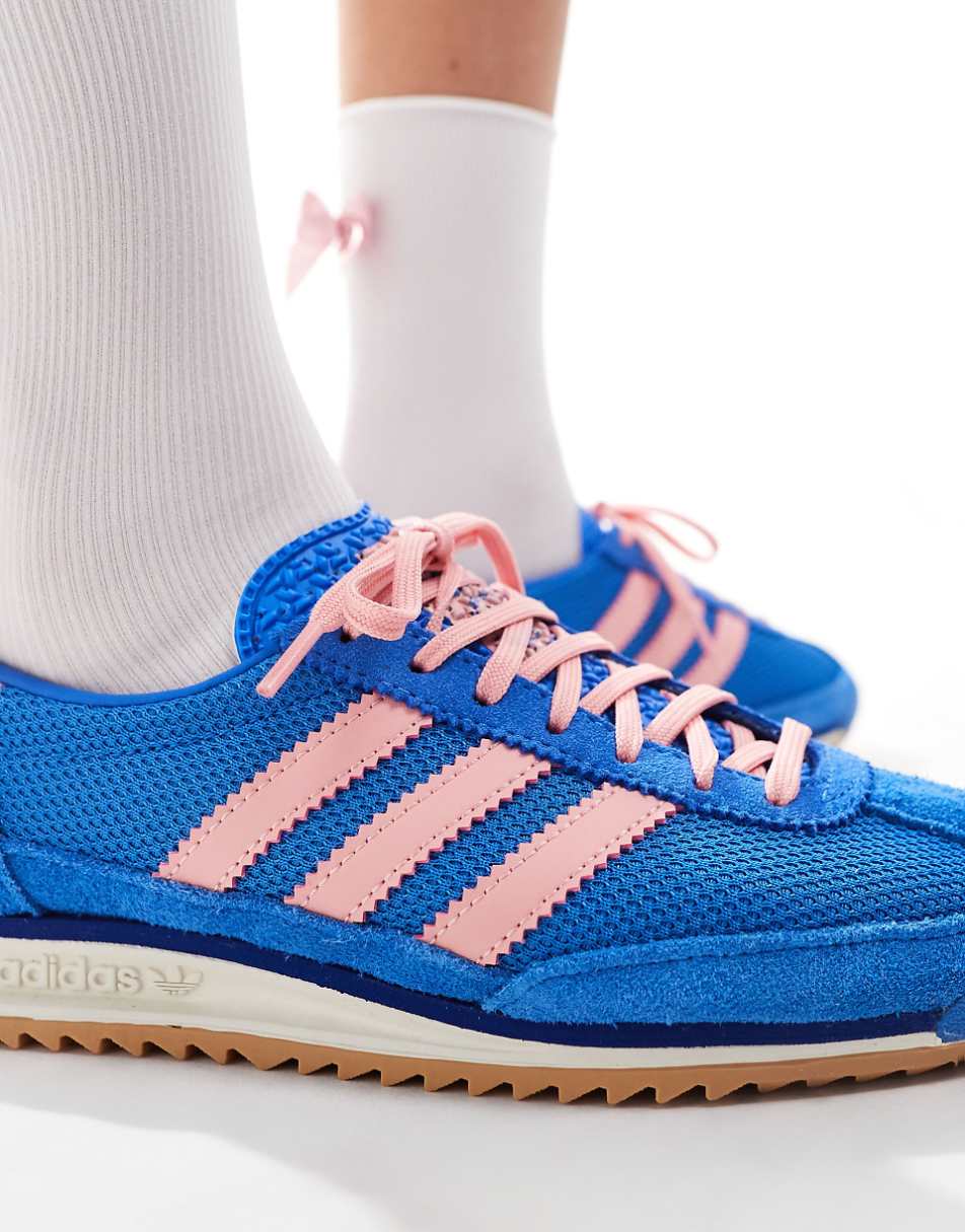 adidas Originals SL 72 OG sneakers in blue and pink