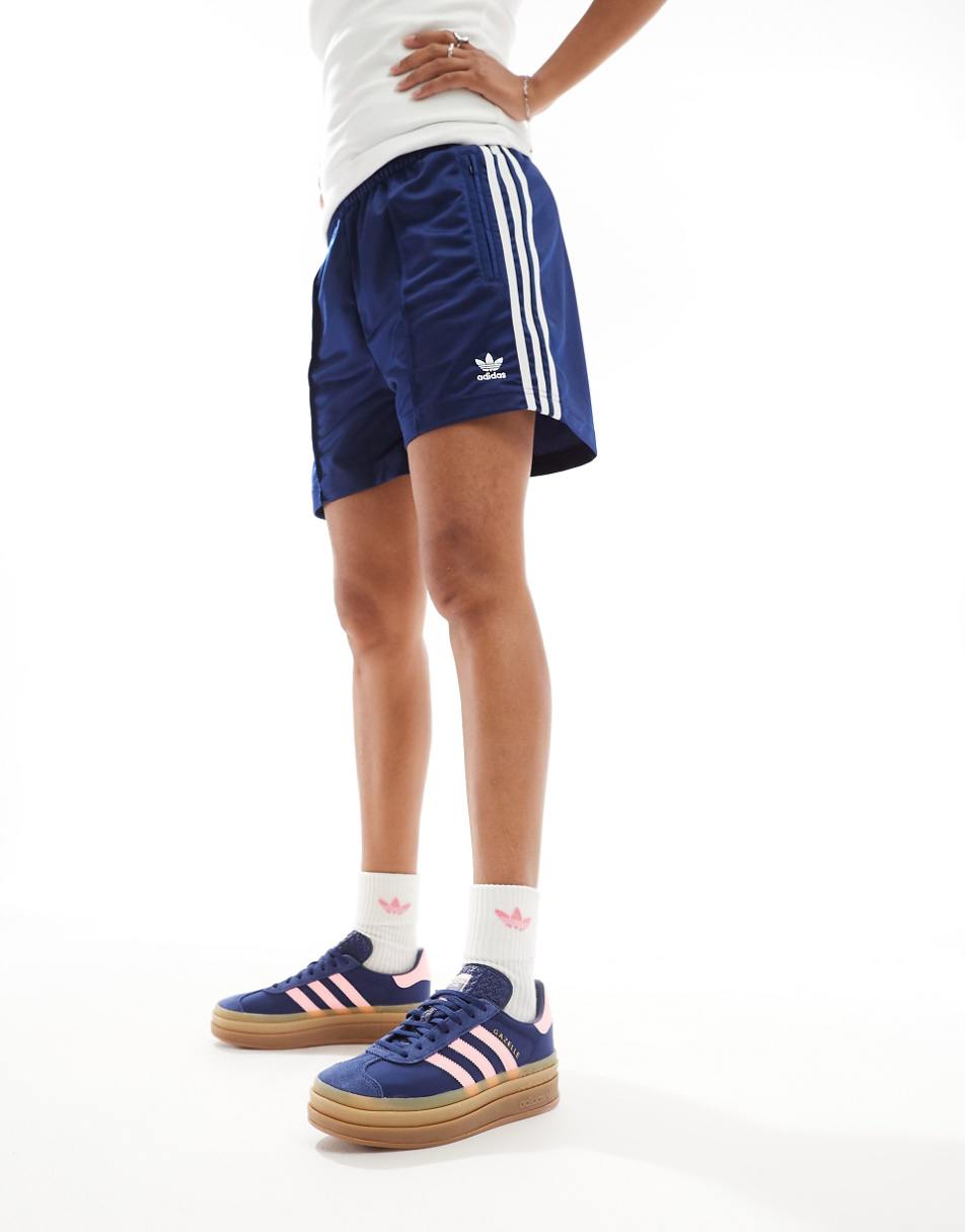 adidas Originals Gazelle Bold sneakers in navy and pink