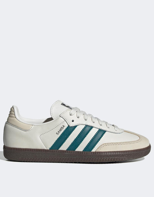 adidas Originals Samba OG sneakers in white and green