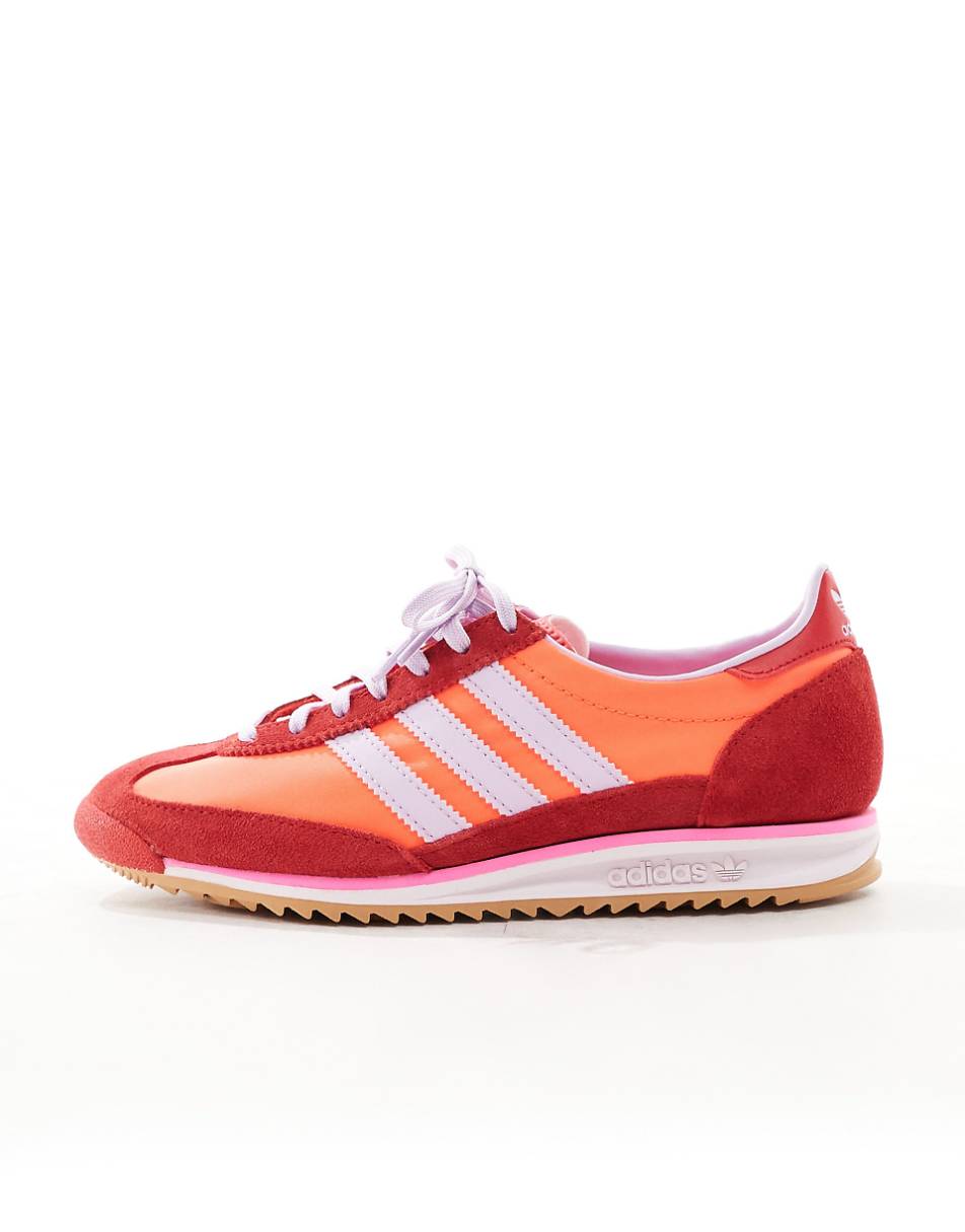 adidas Originals SL 72 OG sneakers in red and lilac