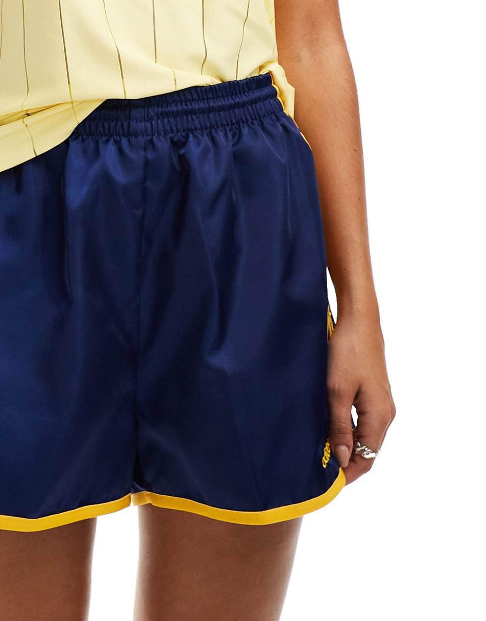 adidas Originals sprinter shorts in navy & yellow