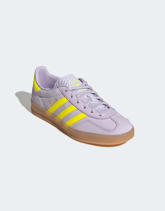 adidas Originals Gazelle Indoor sneakers in purple and yellow