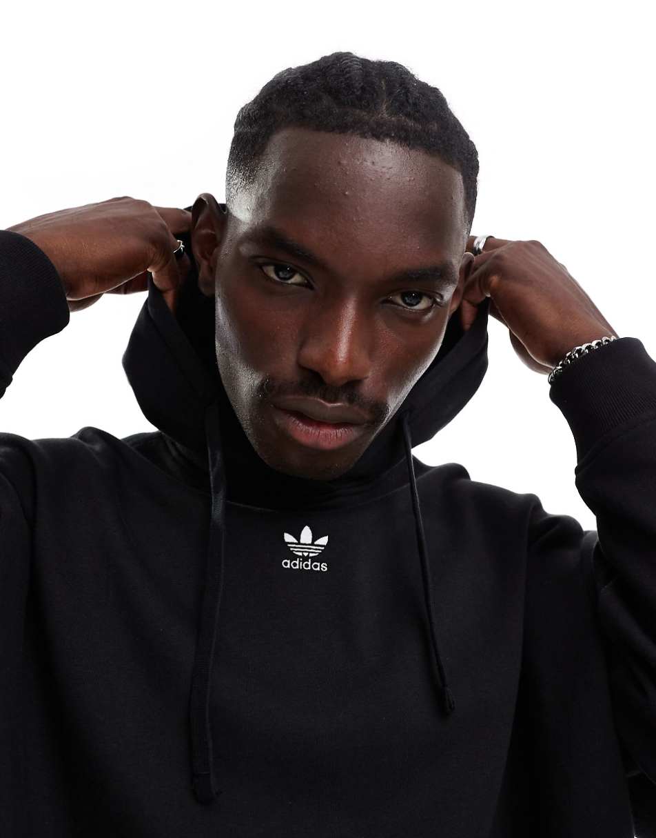 adidas Originals essential oversized hoodie in black