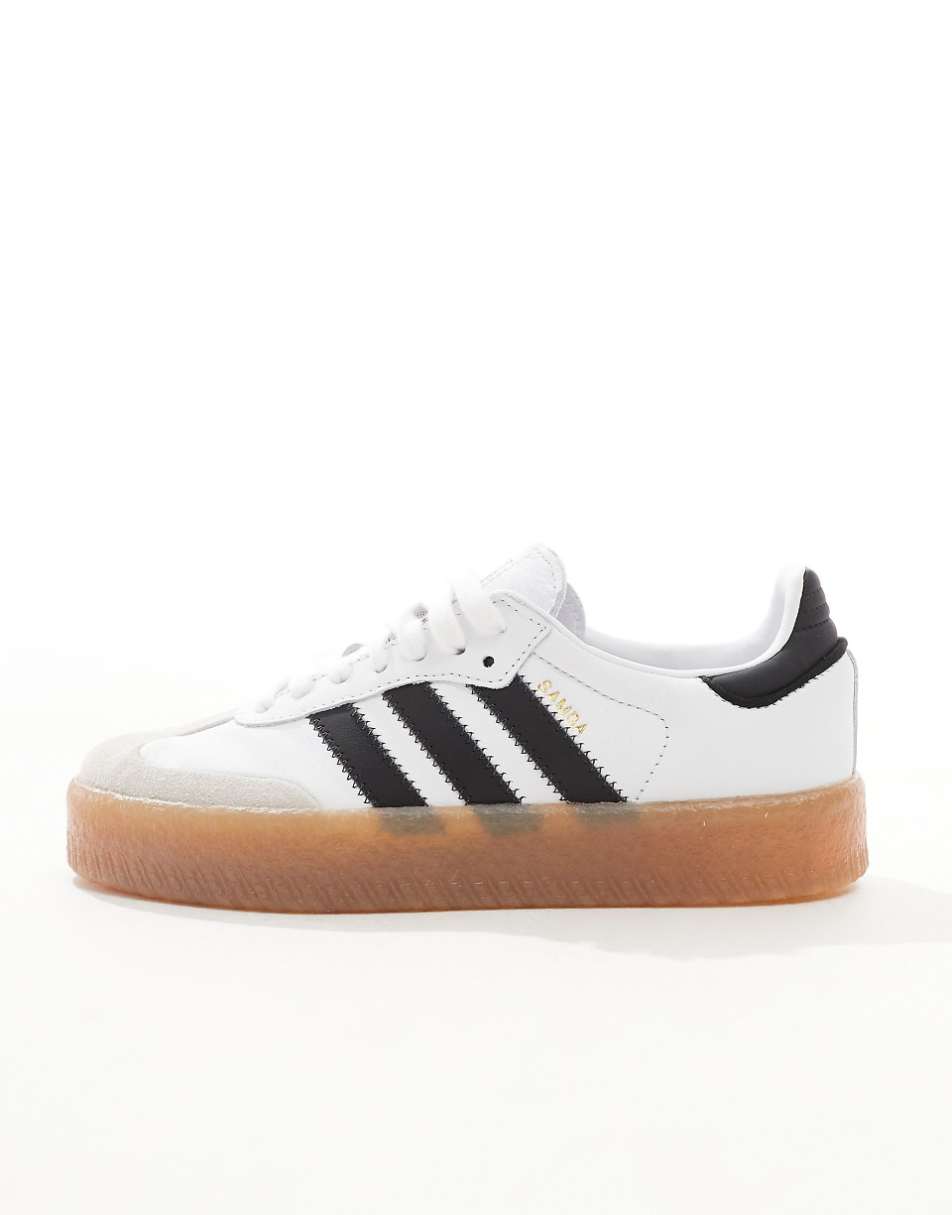 adidas Originals Sambae sneakers in white and black