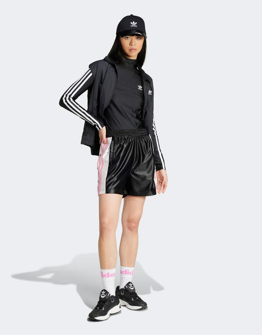 adidas Originals adibreak shorts in black and pink detail