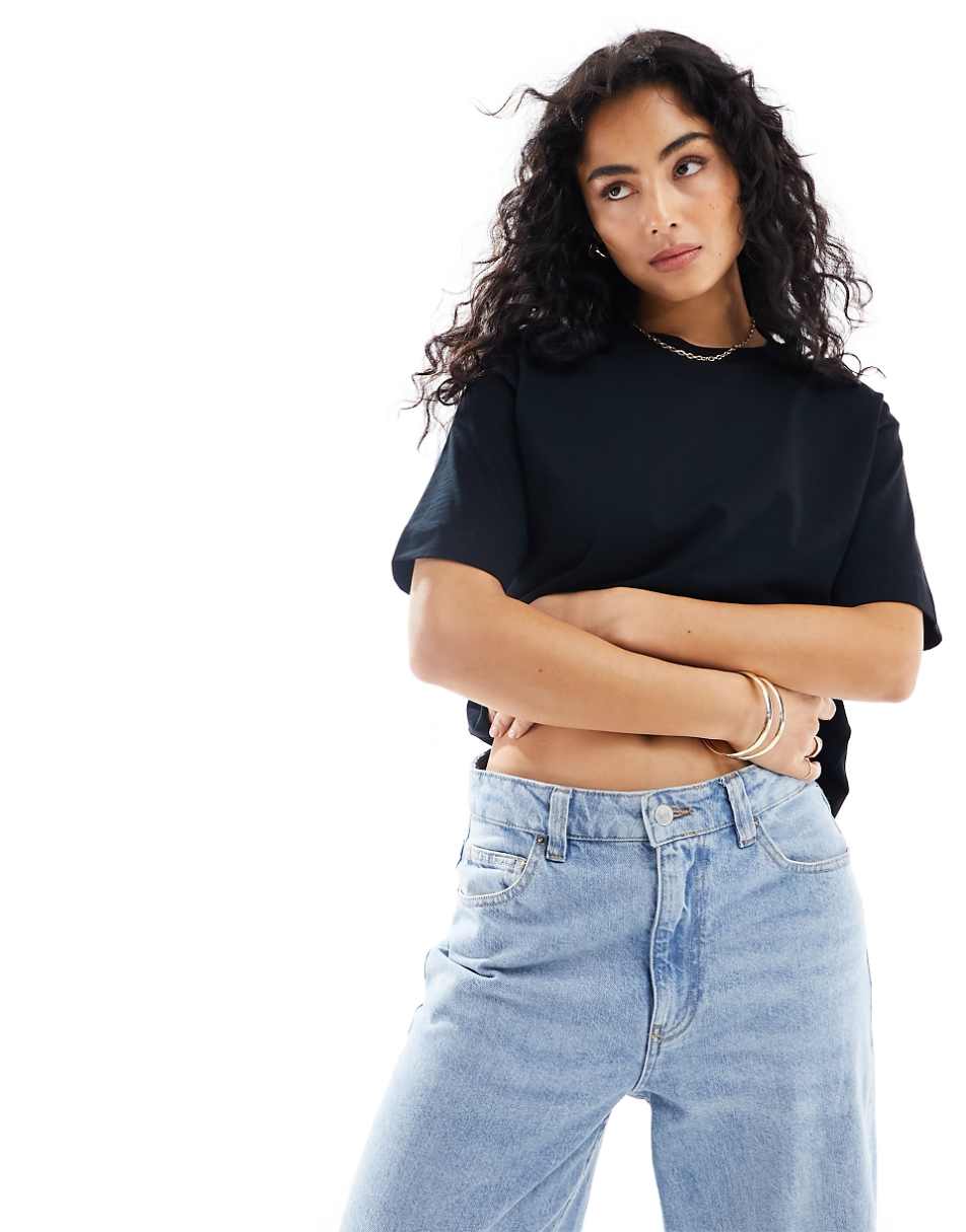 Pull&Bear Oversized T-Shirt In Black