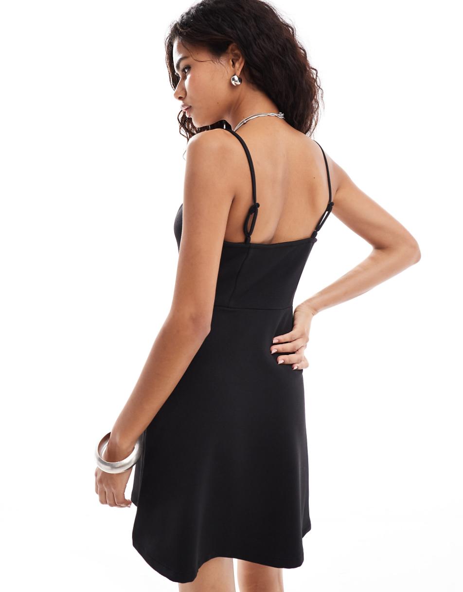 Urban Revivo mini cami dress in charcoal black