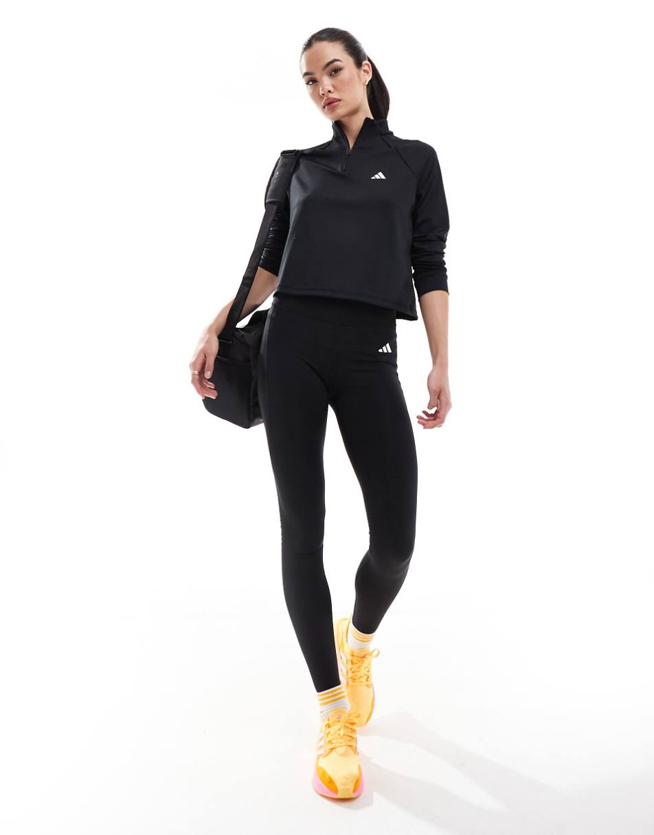 adidas Train Essentials 1/4-Zip in black