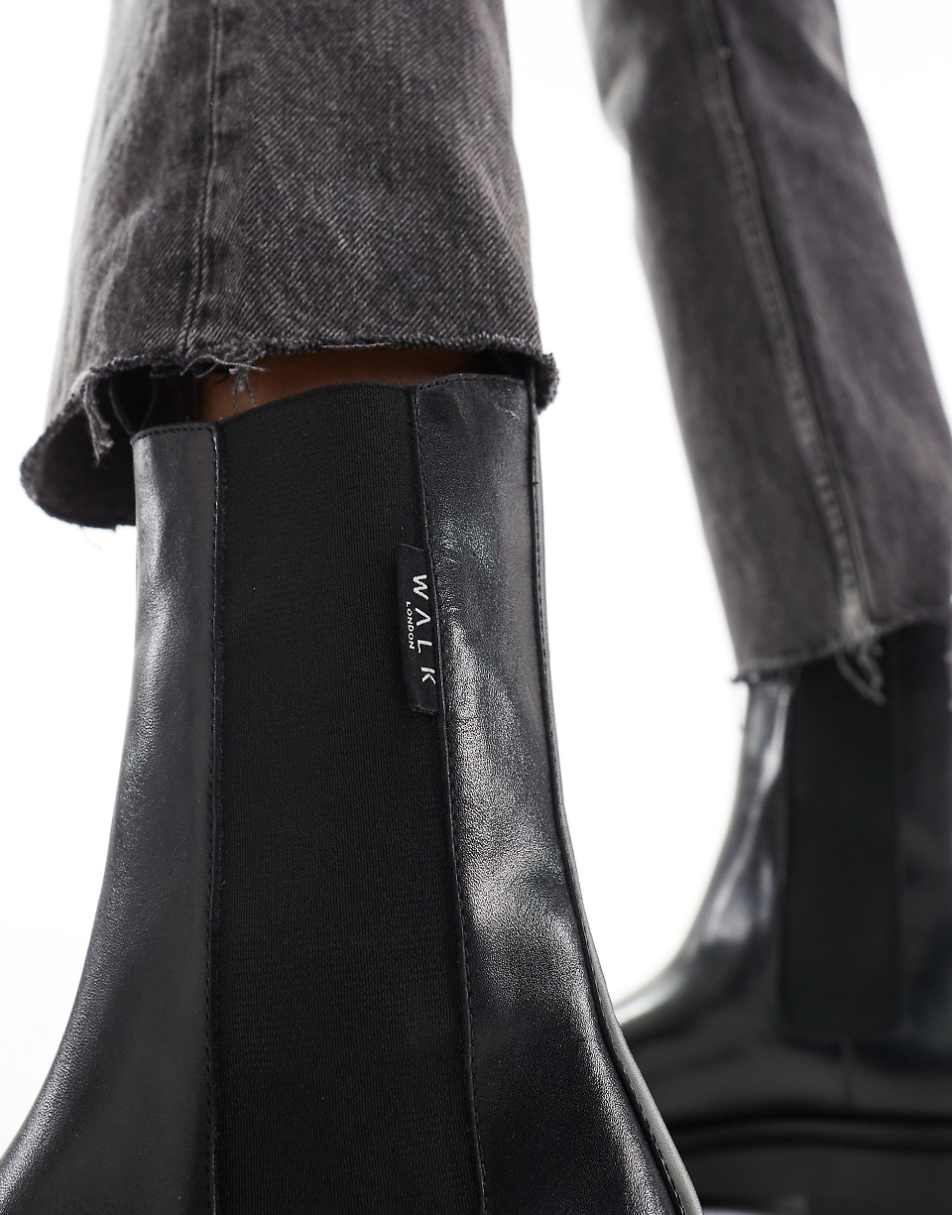 Walk London Dana chelsea boots in black leather