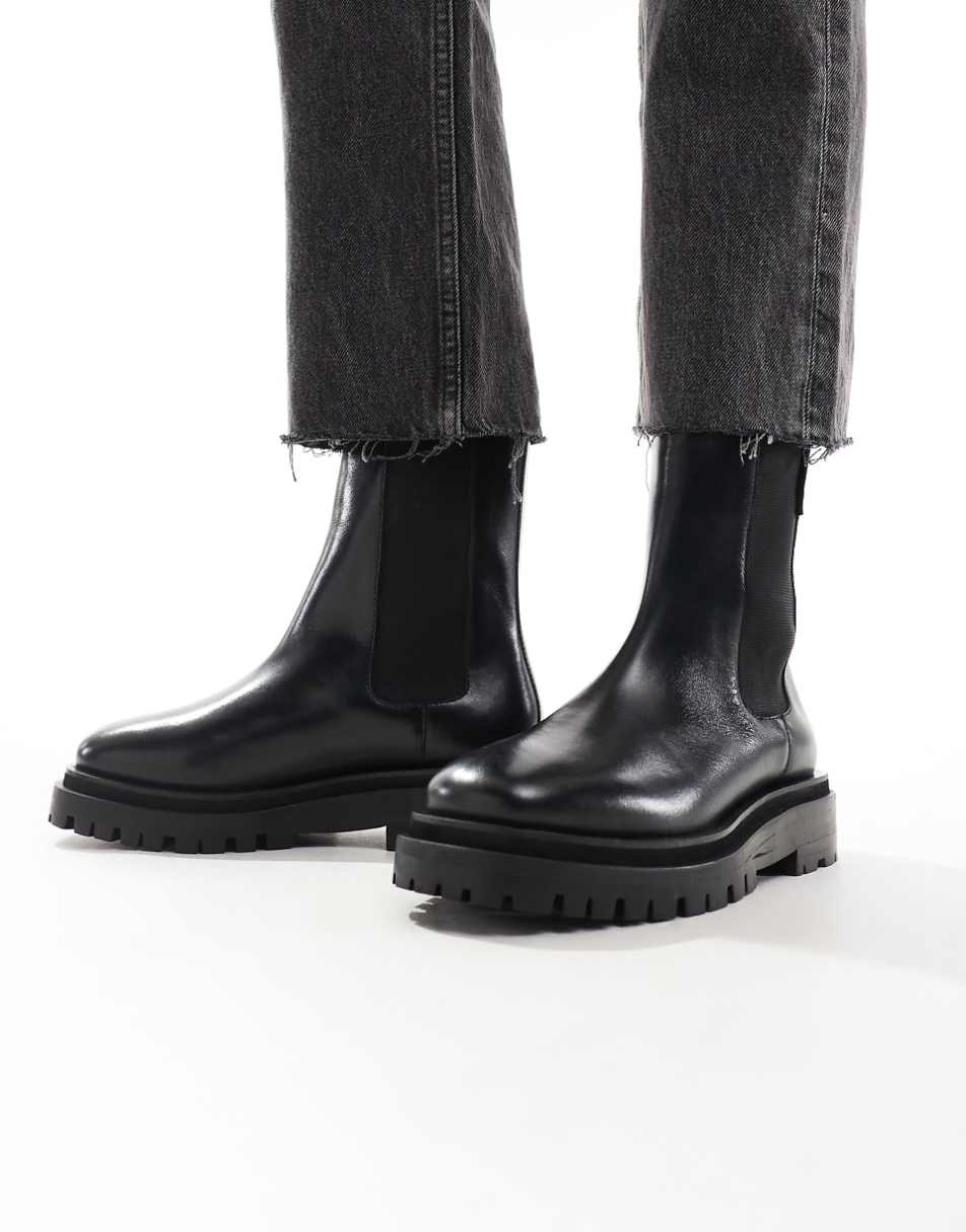 Walk London Dana chelsea boots in black leather