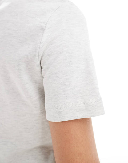 Bershka oversized t-shirt 2 pack in gray and khaki