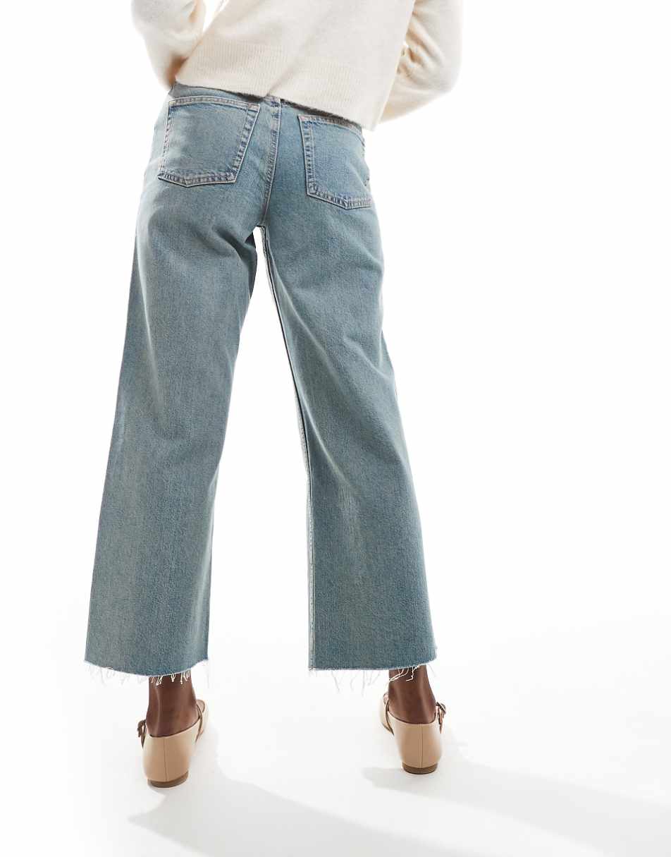 ASOS DESIGN cropped easy straight jeans in vintage wash