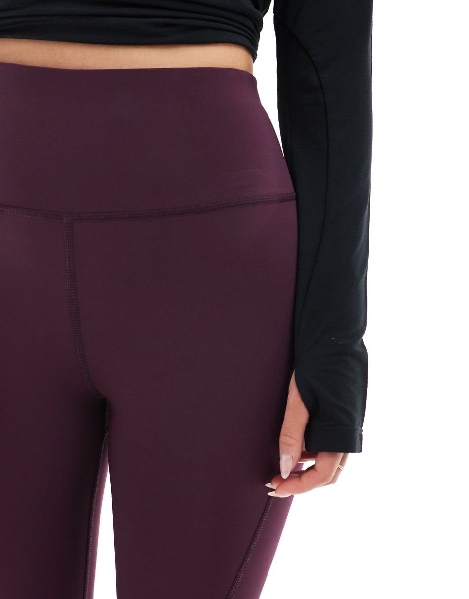 ASOS 4505 Hourglass Icon booty sculpt gym leggings in oxblood