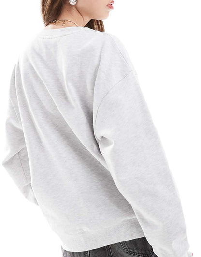 ASOS DESIGN oversized sweat with new orleans graphic in ice heather