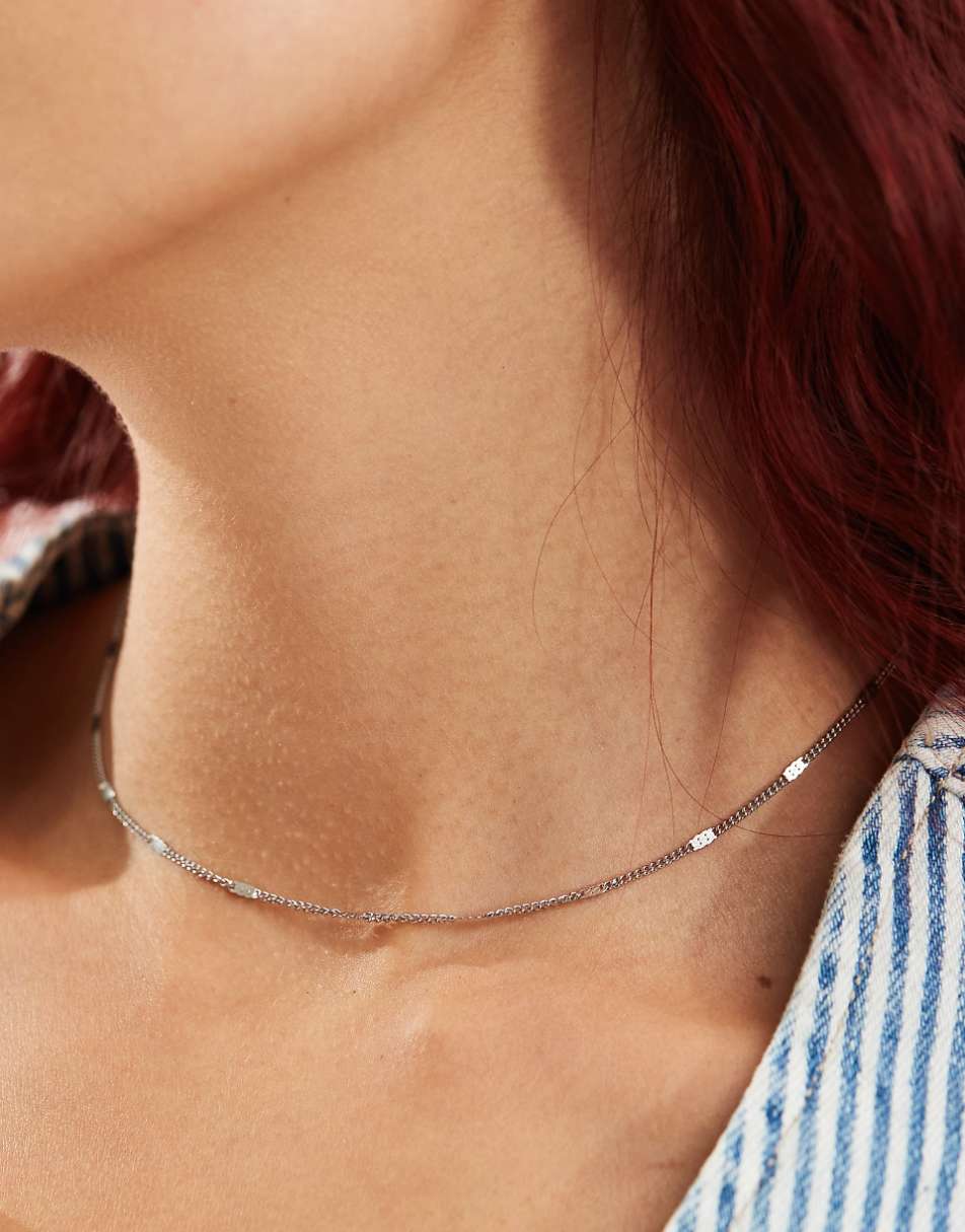 Lost Souls stainless steel fine chain necklace in silver